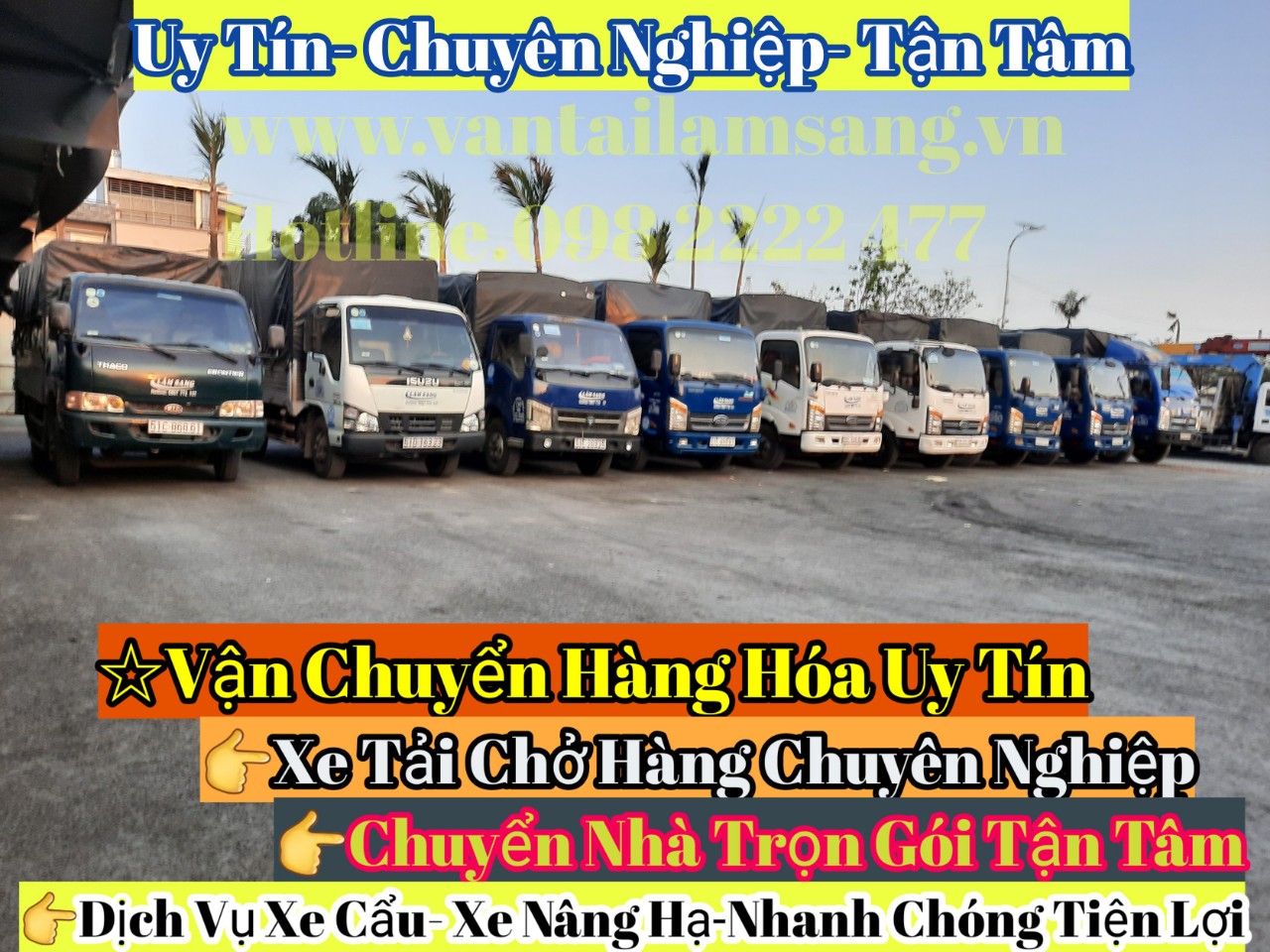 Dịch vụ cho thuê xe tải chở hàng giá rẻ - công ty vận tải Lâm Sang.