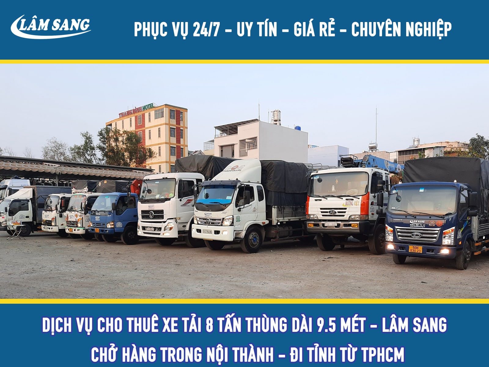 Cho thuê xe tải chở hàng 8 tấn giá rẻ TPHCM